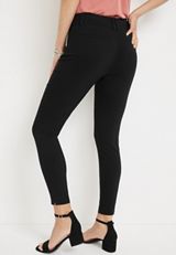 Bengaline Constructed Waist Mid Rise Skinny Dress Pant, C106, small