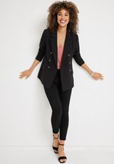 Bengaline Constructed Waist Mid Rise Skinny Dress Pant, C106, small