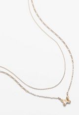 Gold Butterfly Layered Necklace, C605, small