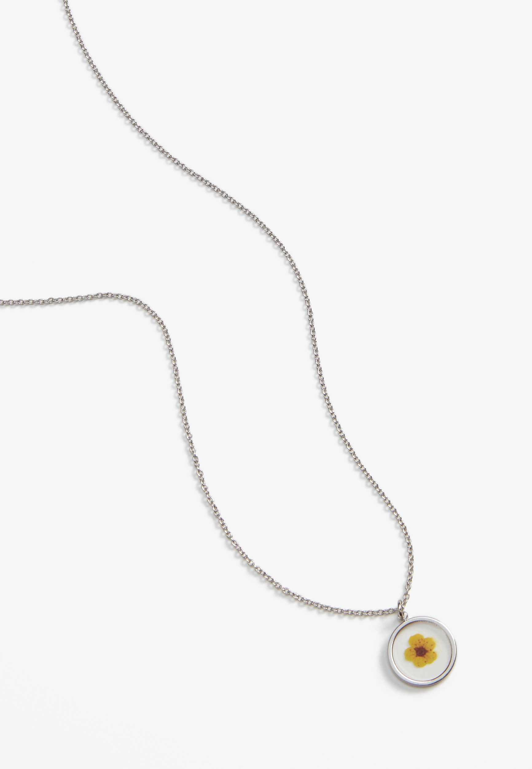 Pressed Flower Pendant Necklace, , large