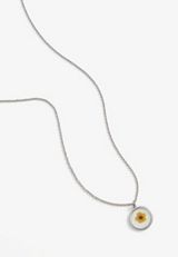 Pressed Flower Pendant Necklace, , small