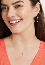 Sterling Silver Dipped Heart Pendant Necklace, , small