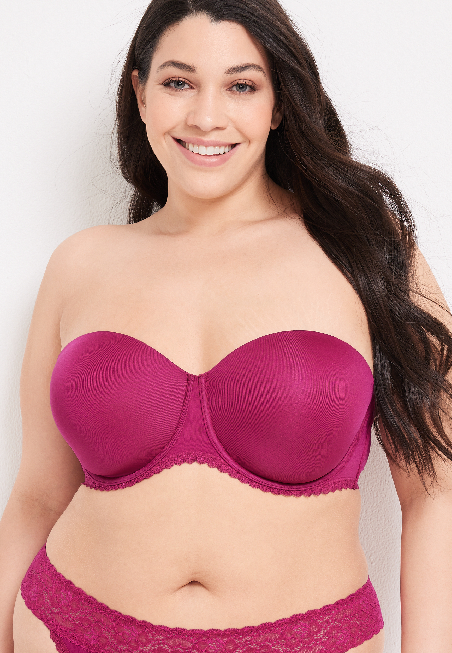 SmoothBliss Lace Trim Strapless Bra, C2301, large