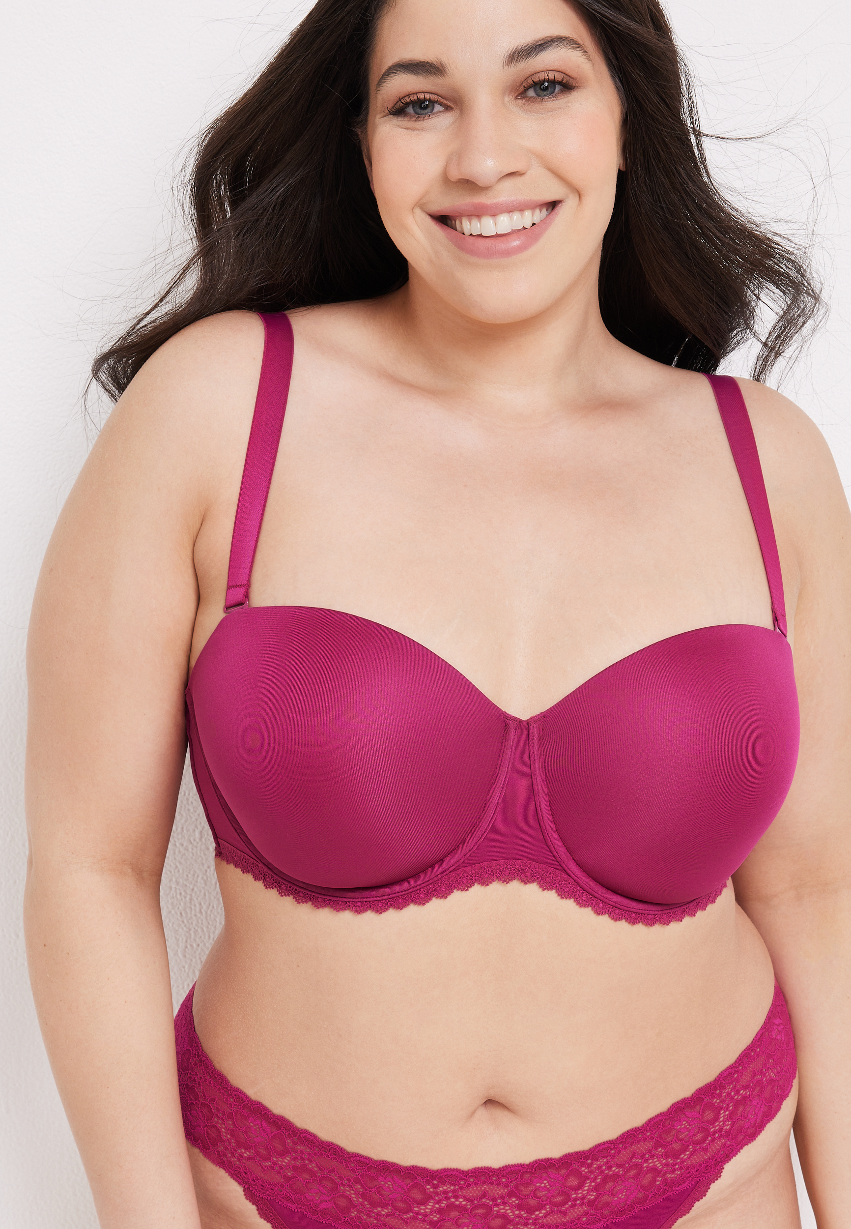 SmoothBliss Lace Trim Strapless Bra, C2301, large