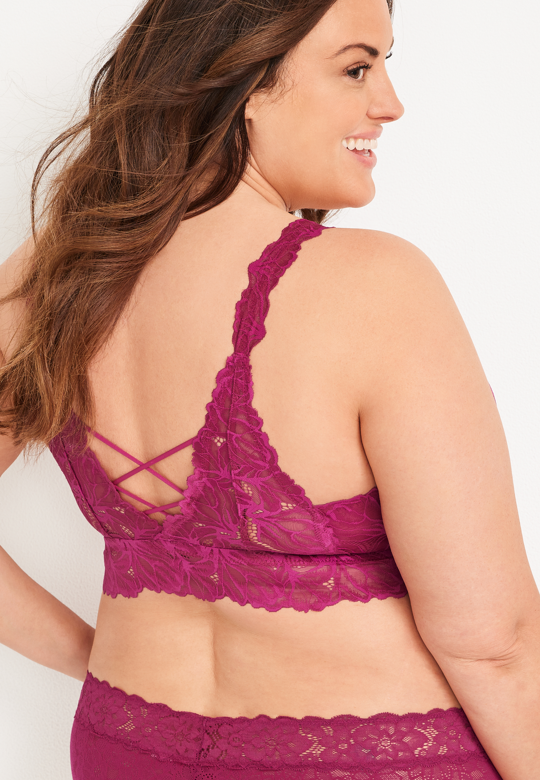 Vintage Lace Criss Cross Braletteâ€¯, C2301, large