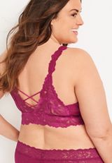 Vintage Lace Criss Cross Braletteâ€¯, C2301, small