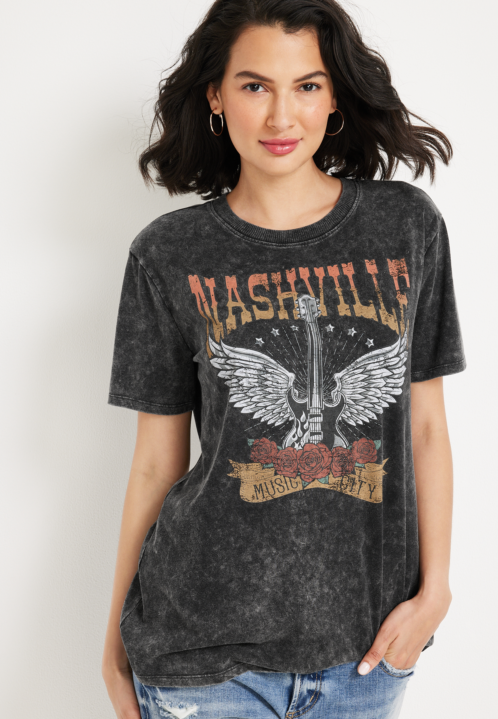 Nashville Boyfriend Graphic Tee, C106, large