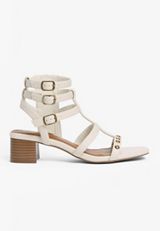 Paisley Block Heel, BONE, small