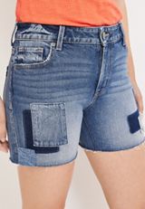 m jeans by maurices&trade; Patchwork Mid Rise 5in Short, MEDIUM SANDBLAST, small