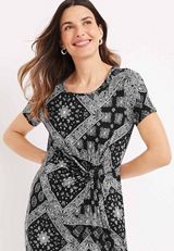 24/7 Front Knot Mini Dress, C2660, small