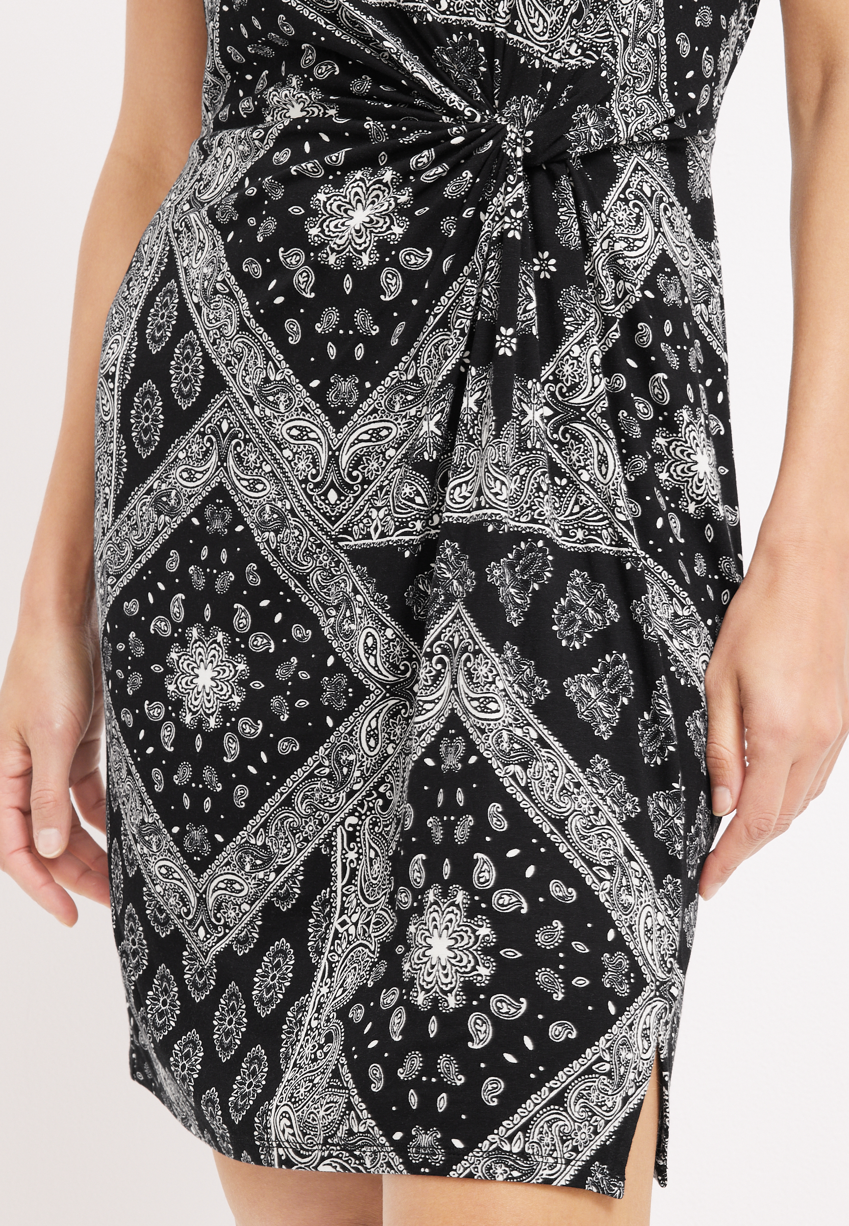 24/7 Front Knot Mini Dress, C2660, large