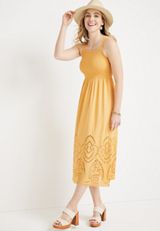 Eyelet Midi Dress, C7103, small