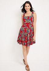 Floral Skater Dress, C6875, small