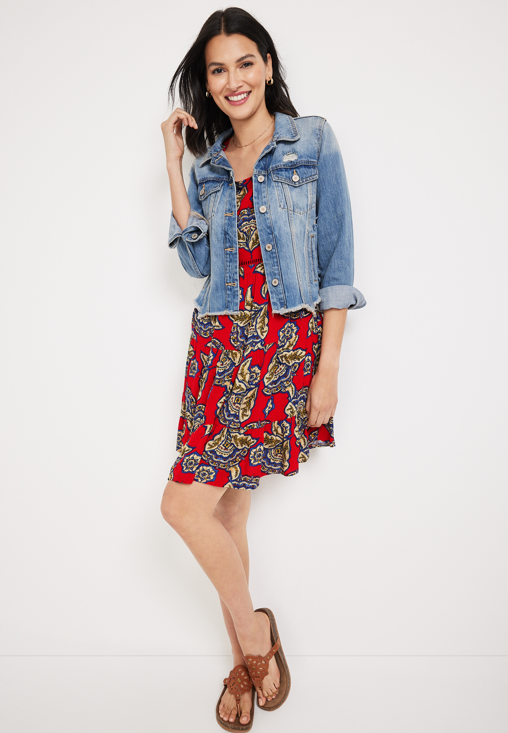 Floral Skater Dress, C6875, large