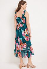 Aster Floral Off The Shoulder Midi Dress, C3557, small