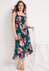 Aster Floral Off The Shoulder Midi Dress, C3557, small