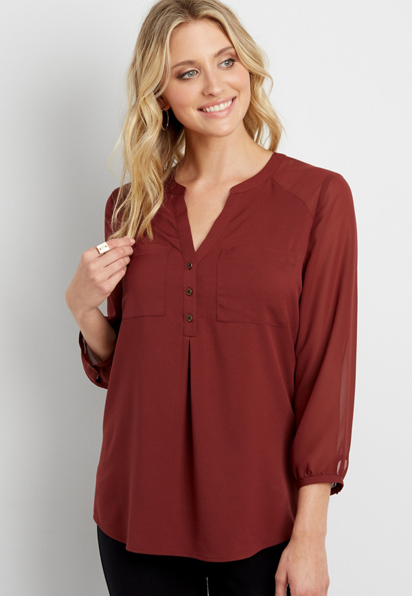the perfect blouse with pockets | maurices