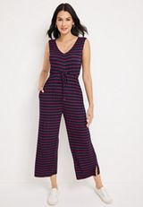 24/7 Striped Cropped Jumpsuit, C1769, small