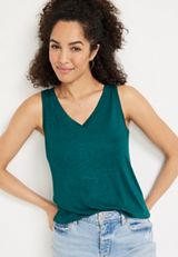 24/7 Mara V Neck Tank Top, , small