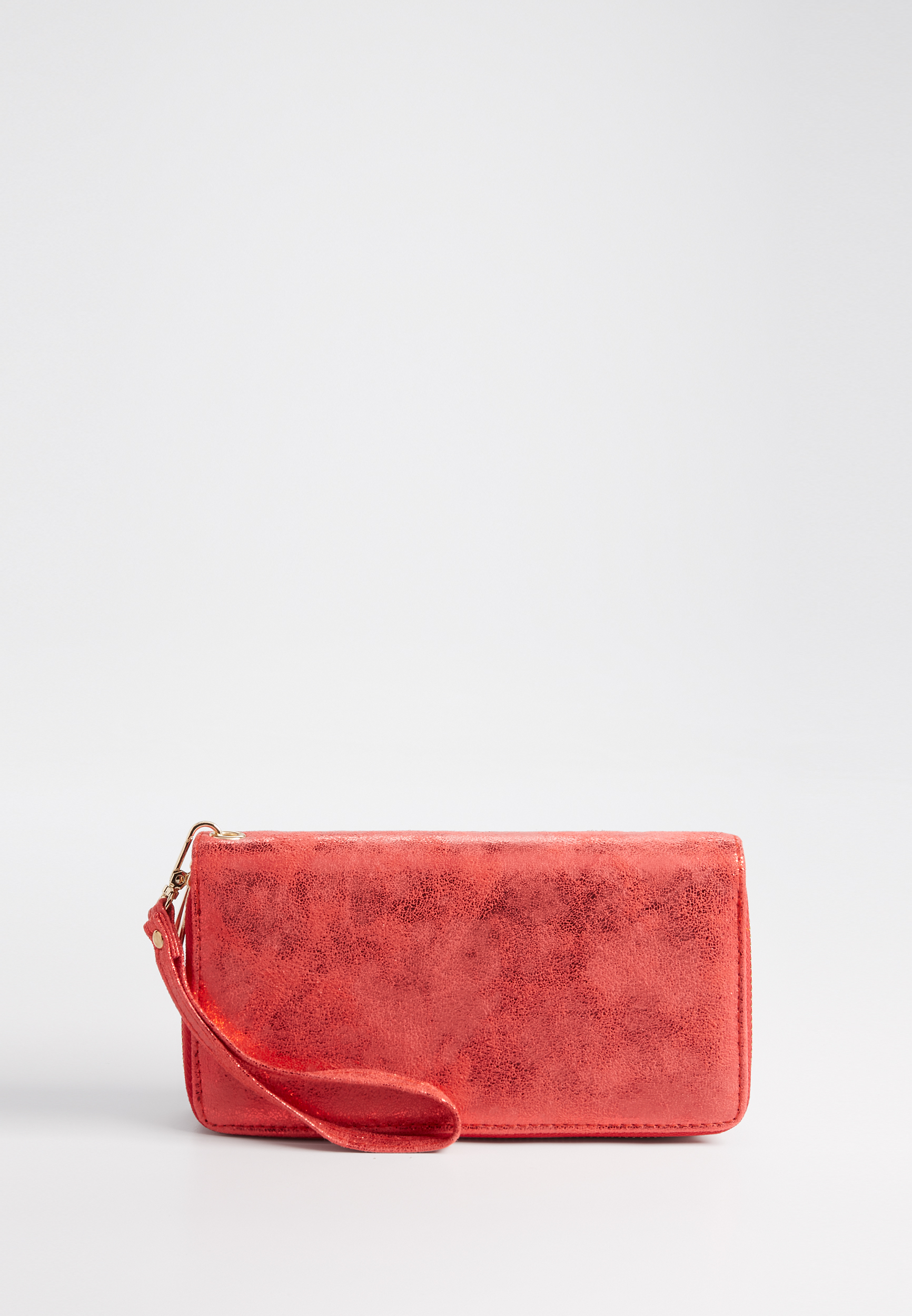 Faux Leather Double Zipper Envelope Clutch (Various Colors)