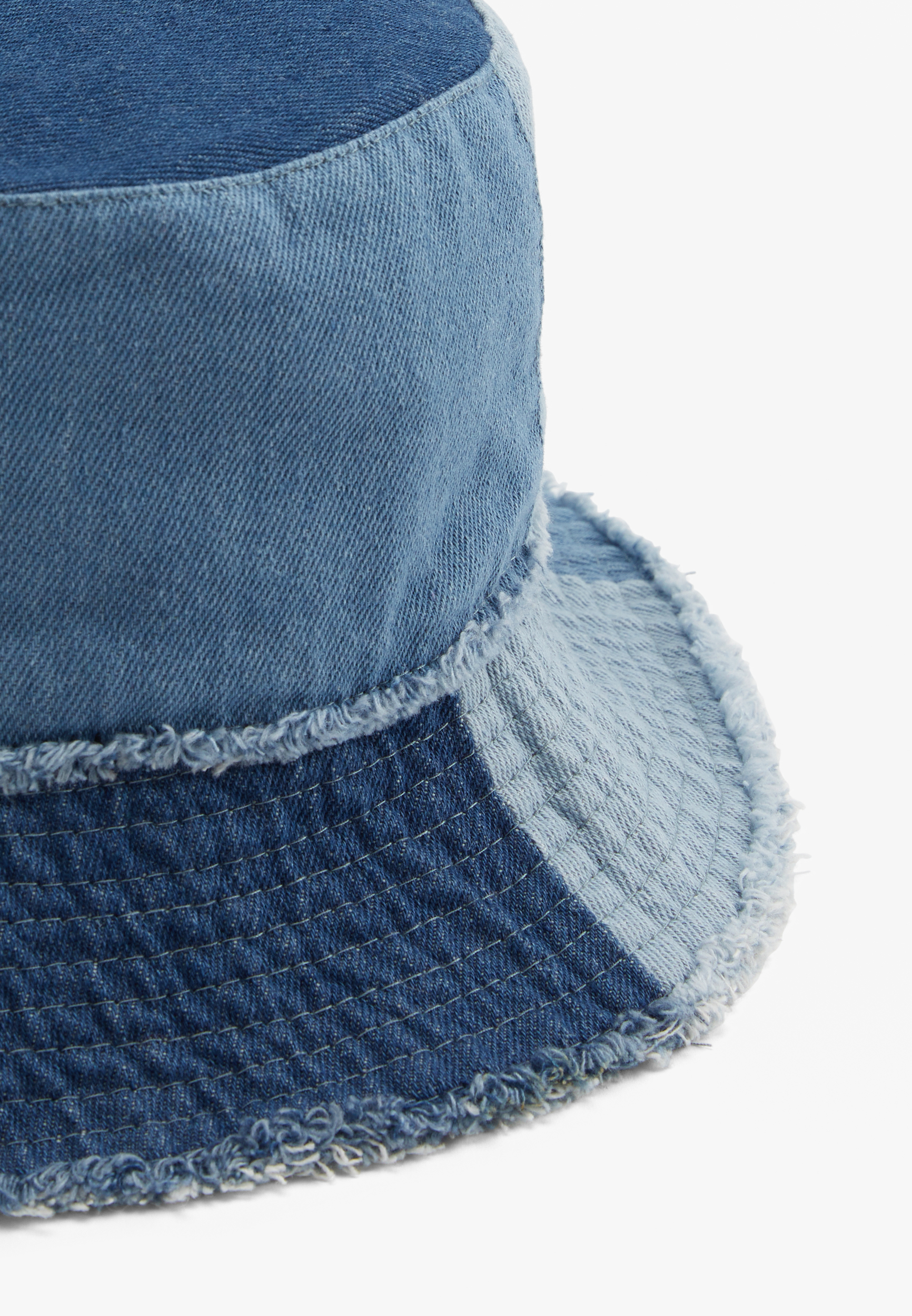 Patchwork Bucket Hat, BLUE COMBO, large