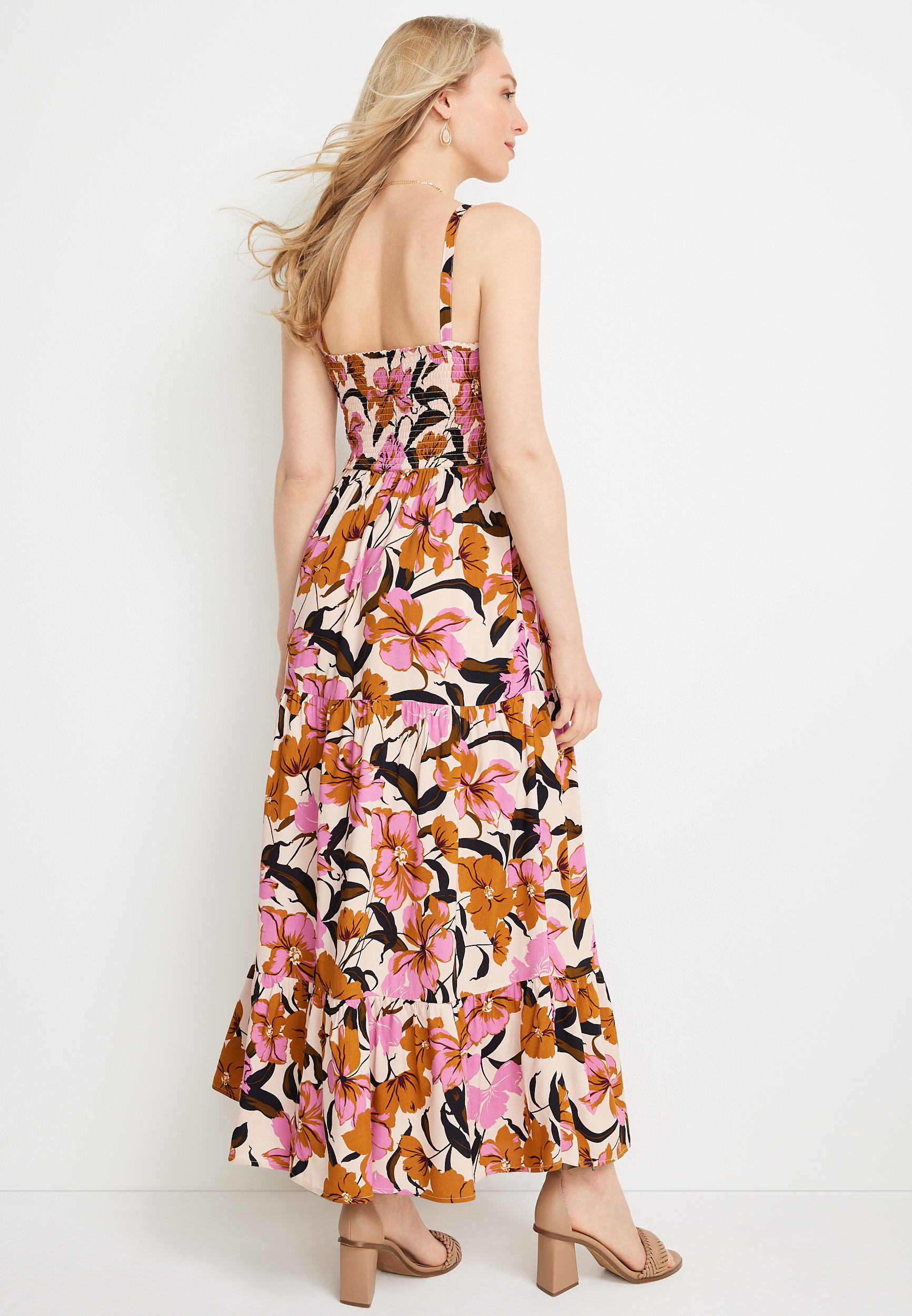 Floral Tiered Maxi Dress, C2754, large
