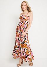 Floral Tiered Maxi Dress, C2754, small