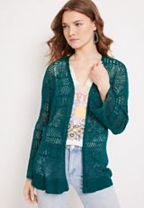 Pointelle Open Stitch Cardigan, C3556, small