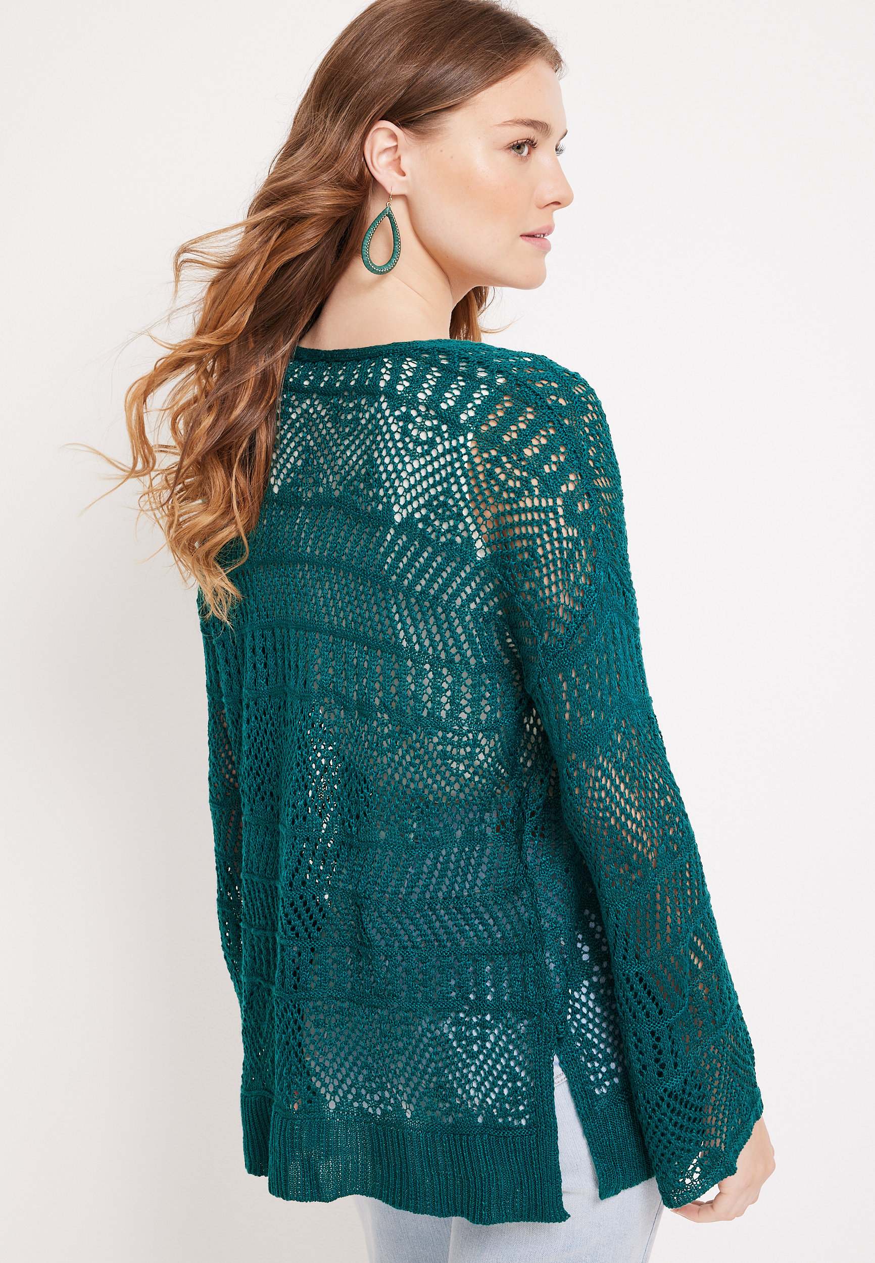 Pointelle Open Stitch Cardigan, C3556, large