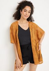 Lace Embroidered Kimono, C6188, small