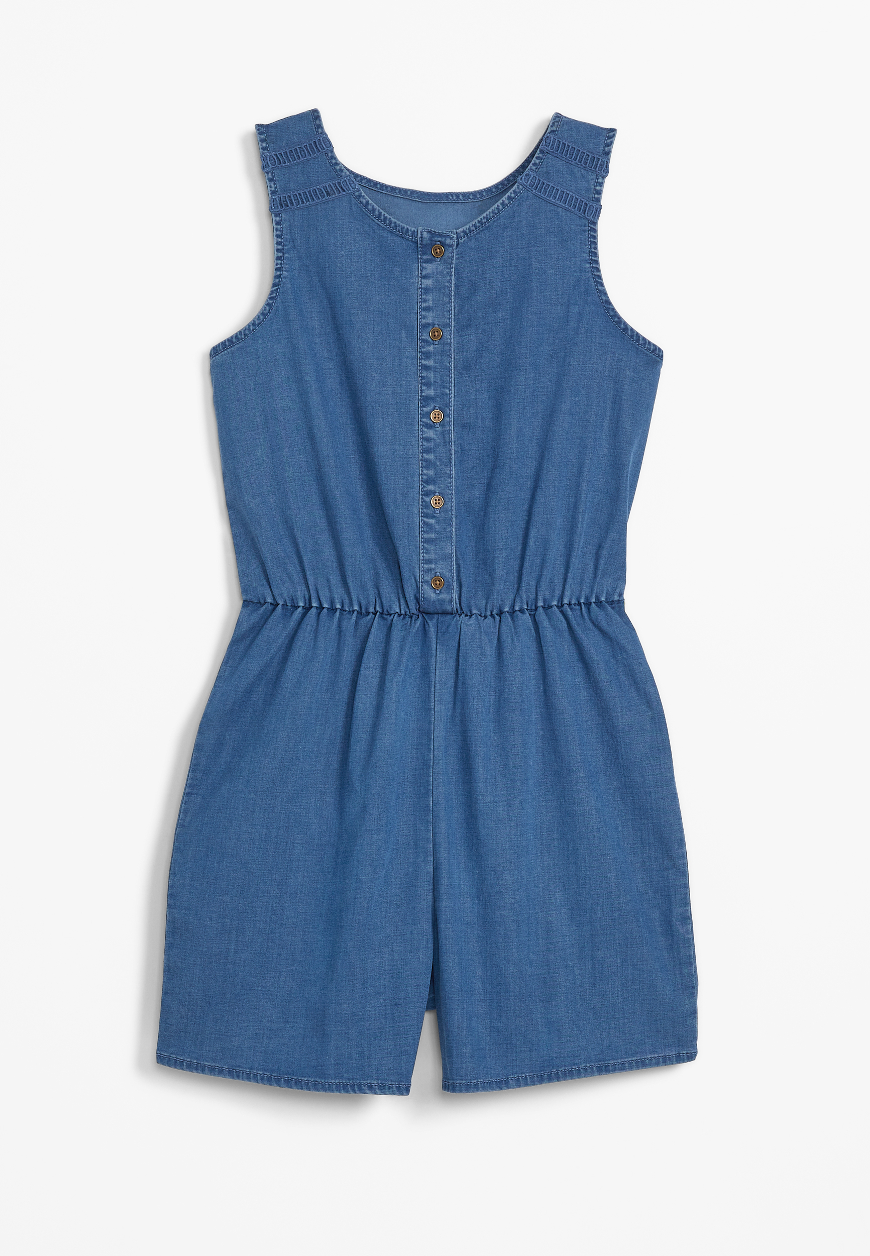 Girls Chambray Romper | maurices