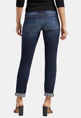 Silver Jeans Co.&reg; Boyfriend Mid Rise Rolled Hem Jean, DARK SANDBLAST, small