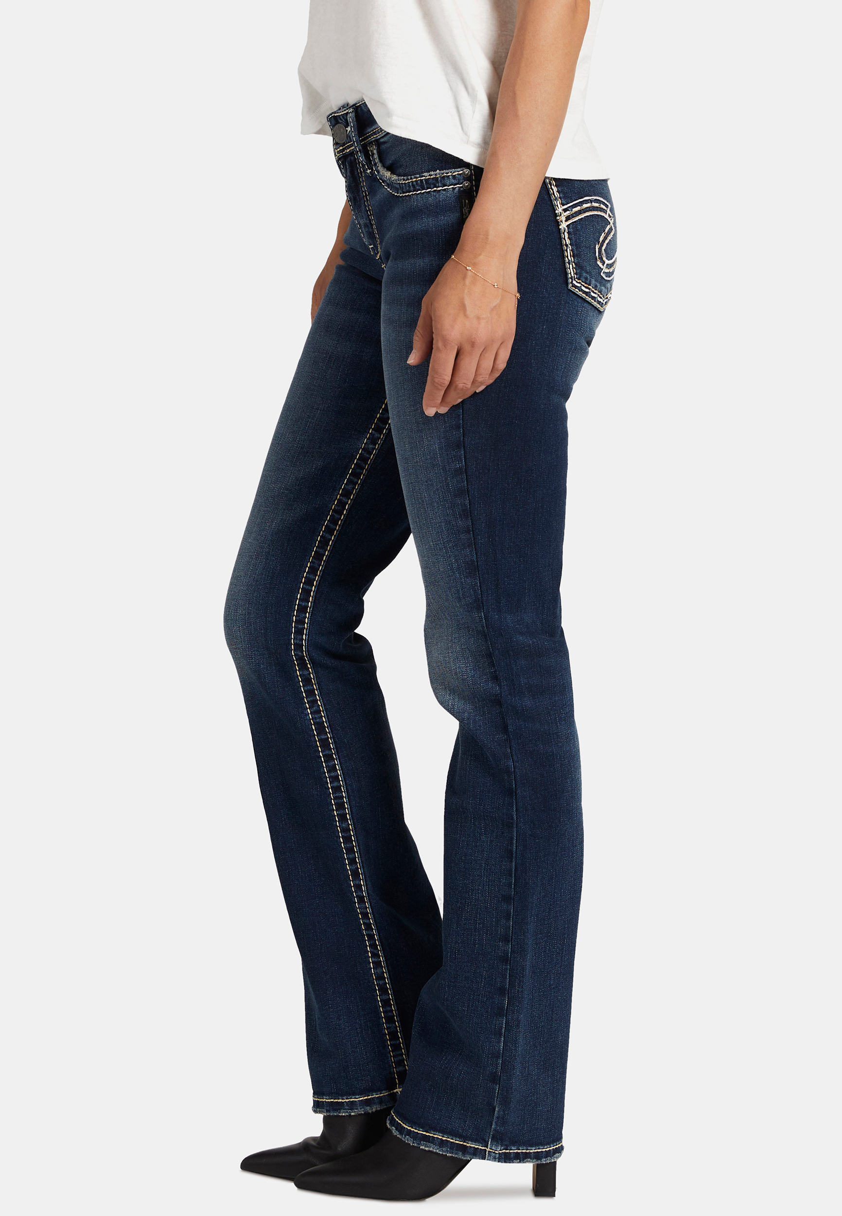 Silver Jeans Co.&reg; Suki Slim Boot Curvy Mid Rise Jean, C258, large