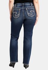 Plus Size Silver Jeans Co.&reg; Suki Slim Boot Curvy Mid Rise Jean, DARK SANDBLAST, small
