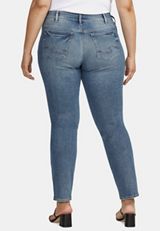 Plus Size Silver Jeans Co.&reg; Suki Straight Button Fly Curvy Mid Rise Jean, C3337, small