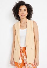 Button Blazer Vest, C1317, small