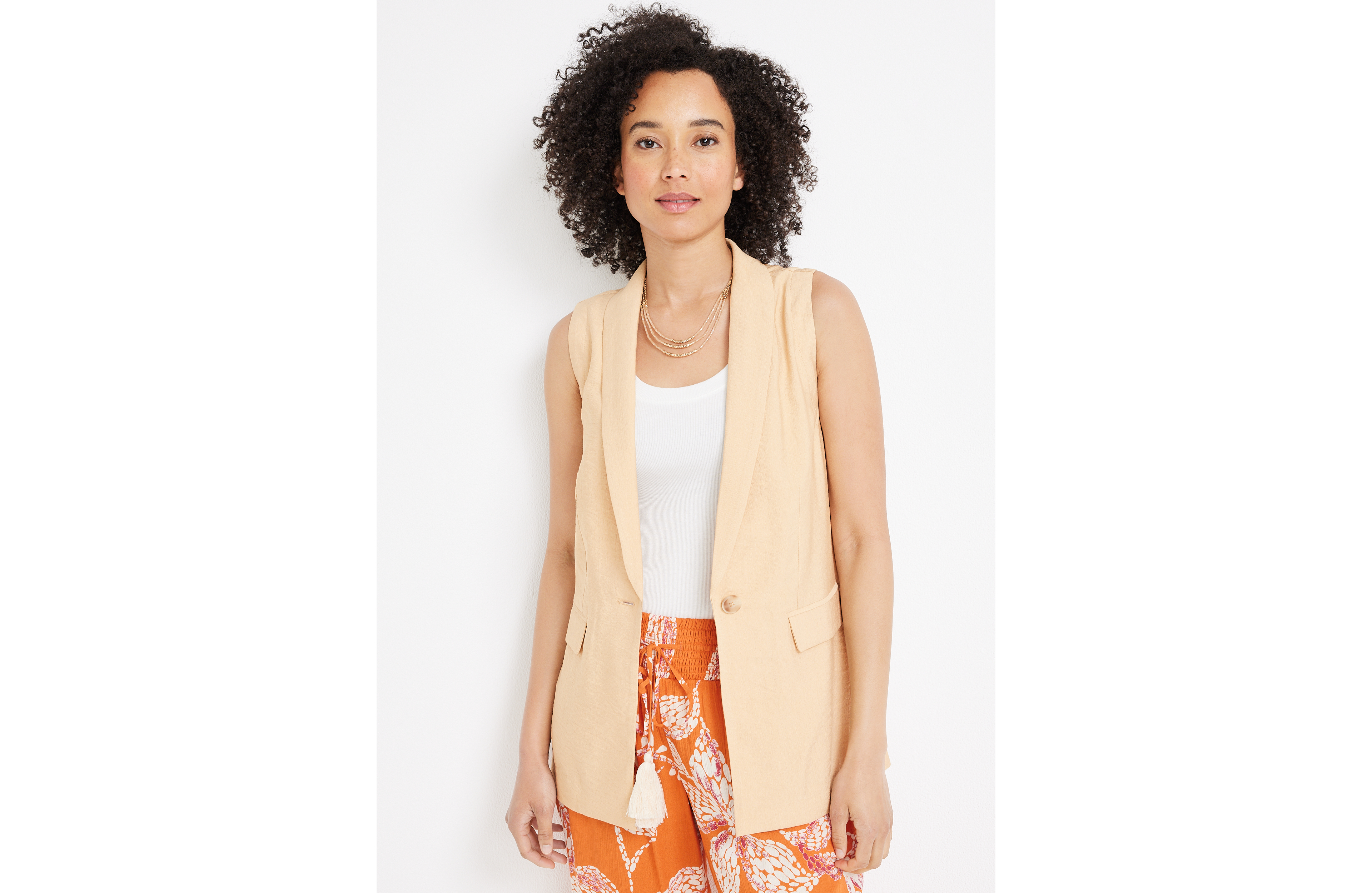 Button Blazer Vest