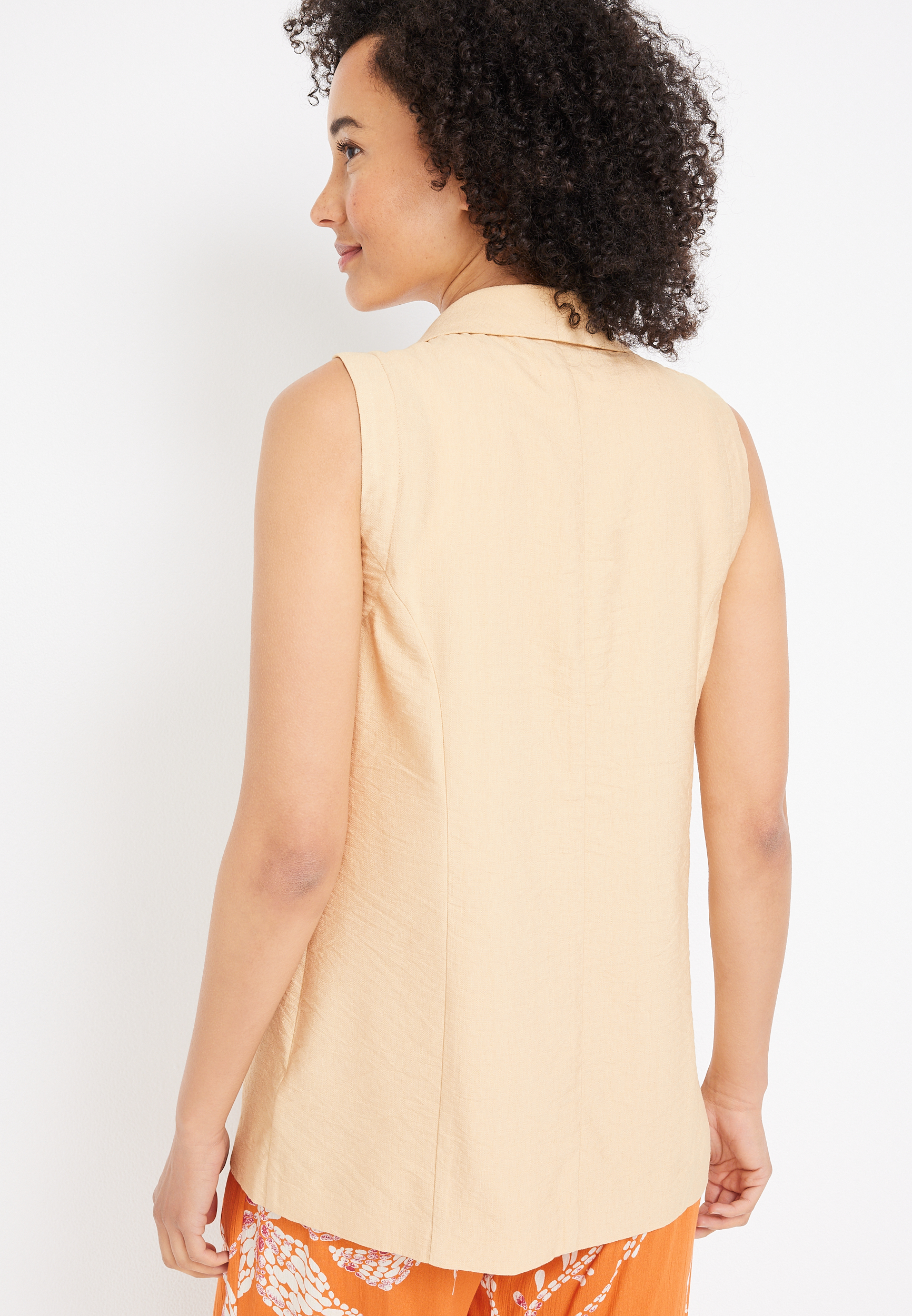 Button Blazer Vest, C1317, large