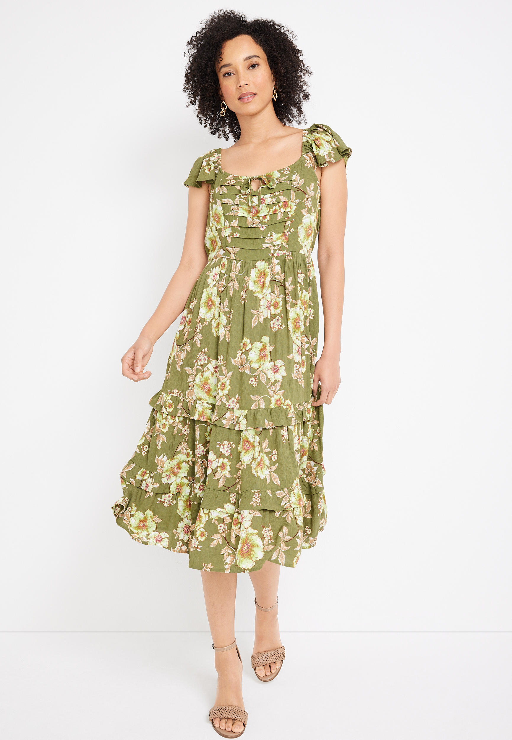 short party dresses Short Party Dress with Ruffled Shoulders Black / XSmall main image 1