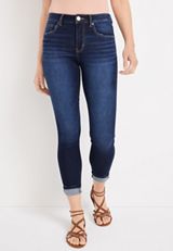 m jeans by maurices&trade; Everflex&trade; Super Skinny High Rise Cuffed Ankle Jean, DARK SANDBLAST, small