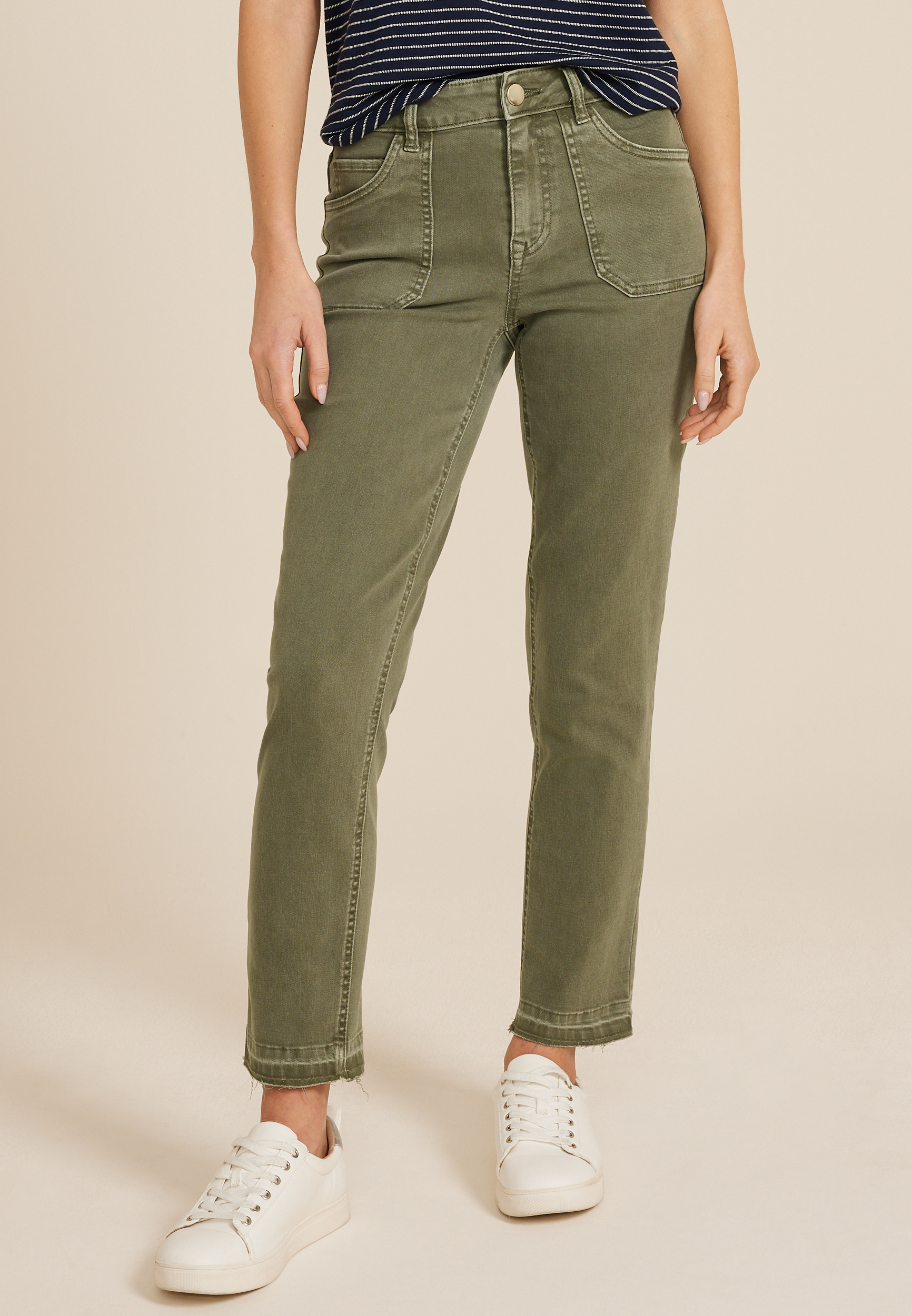m jeans by maurices™ Slim Straight Ankle High Rise Jean
