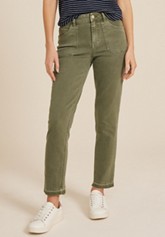 Black Bengaline Straight Leg Pant