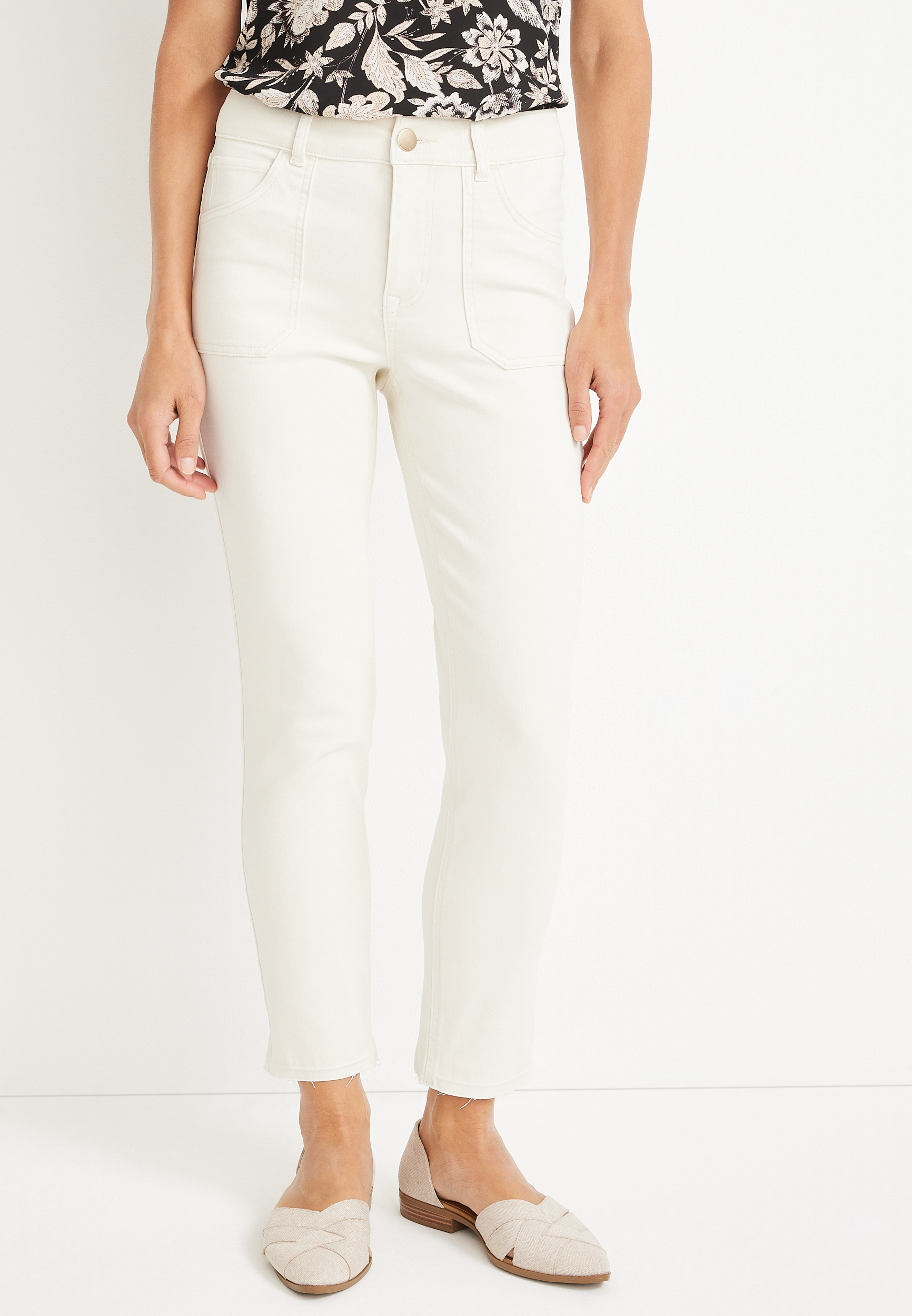 m jeans by maurices™ Everflex™ High Rise Slim Straight Ankle Jean