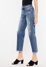 KanCan&trade; Ankle Straight High Rise Ripped Jean, C3337, small