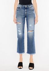 KanCan&trade; Ankle Straight High Rise Ripped Jean, C3337, small