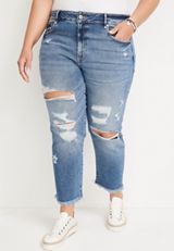 Plus Size KanCan&trade; Ankle Straight High Rise Ripped Jean, C3337, small