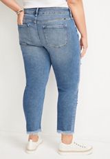 Plus Size KanCan&trade; Ankle Straight High Rise Ripped Jean, C3337, small