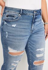 Plus Size KanCan&trade; Ankle Straight High Rise Ripped Jean, C3337, small