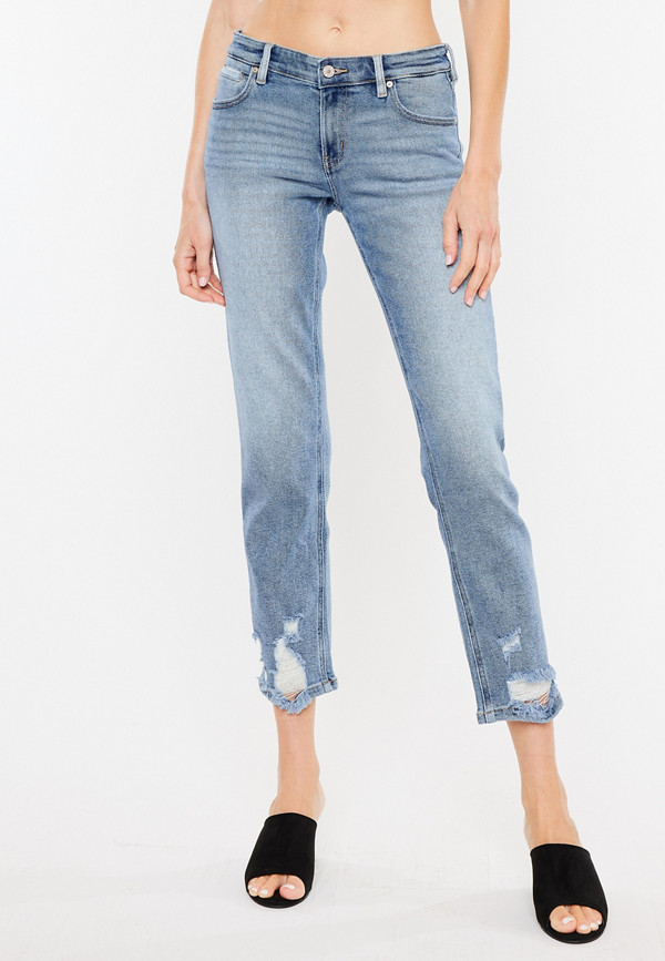 KanCan™ Boyfriend Mid Rise Ripped Ankle Jean | maurices