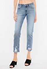 KanCan&trade; Boyfriend Mid Rise Ripped Ankle Jean, C2806, small
